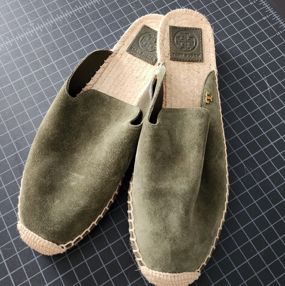 Tory Burch Olive Slip-On Loafers